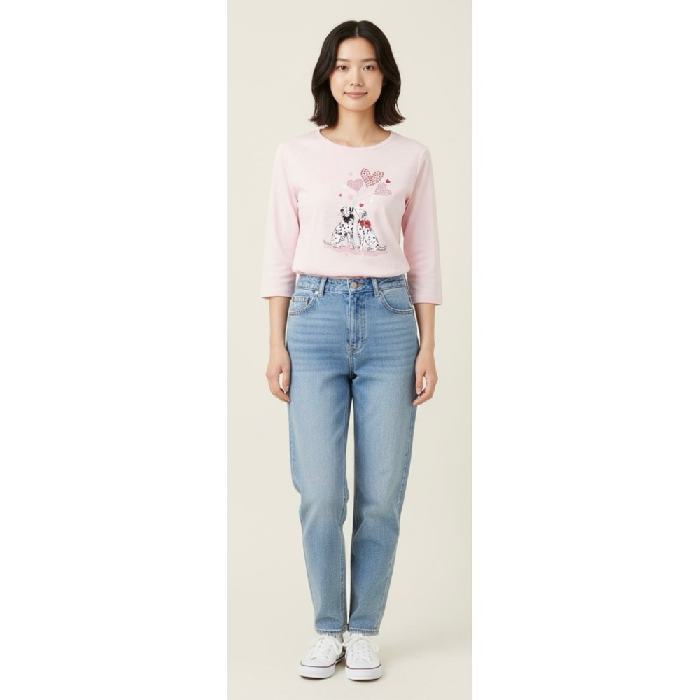Festive Twee Coastal Grandma Graphic Feminine On-Trend Long Sleeve Tee.